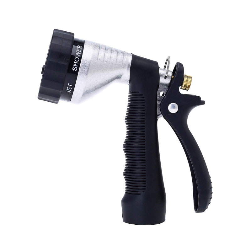 GREEN MOUNT Water Hose Nozzle Spray Nozzle, Metal Garden Hose Nozzle with Adjustable Spray Patterns, Perfect for Watering Plants, Washing Cars and Showering Pets - Image 1
